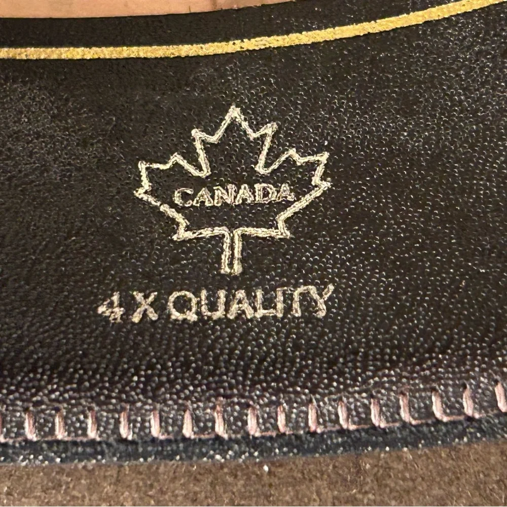 Vintage 1970s Western Rodeo Boots Edmonton Brown Felt Cowboy Hat 4x Quality - Picture 8 of 9